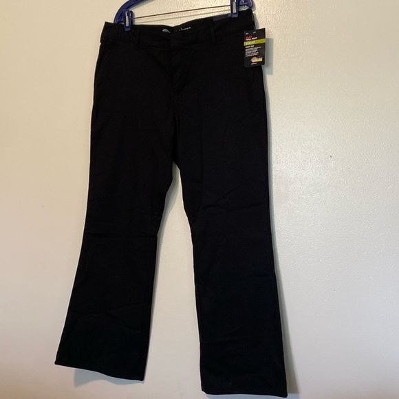 Dickies Pants - Dickies flex twill slim fit bootcut pocket black pants new size 14 and 18